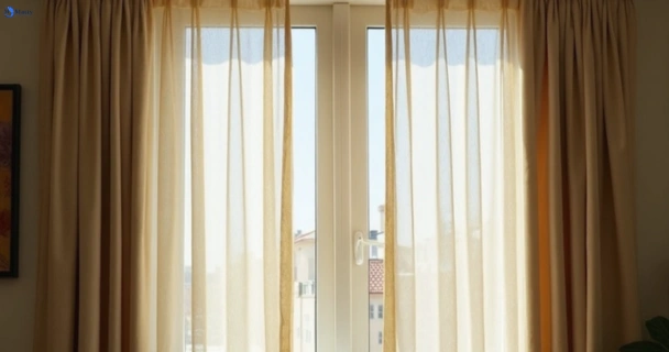 Dusty and dull curtains in templestowe-vic before steam cleaning